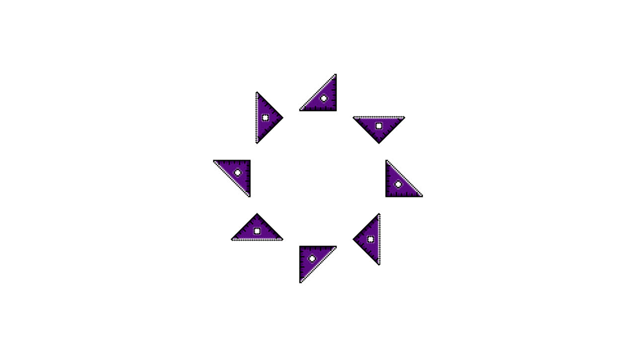 Pixel Art Triangle Ruler Spinning Circle Animated Overlay Transparent 30fps (7)