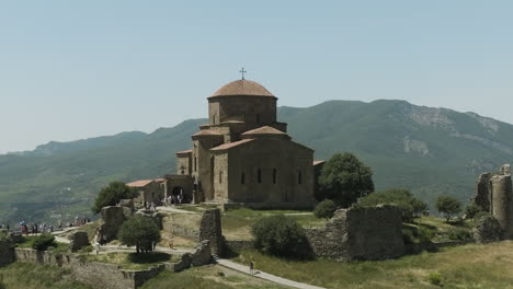 sixth-century georgian orthodox monastery of jvari near mtskheta, eastern georgia