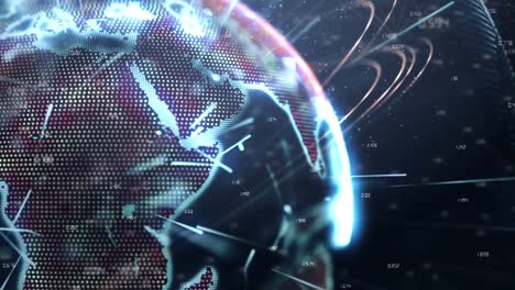 animación de la red de conexiones en todo el mundo
