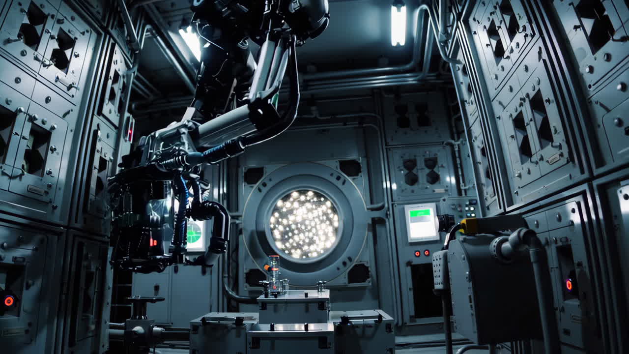 Industrial Robot in a High-Tech Facility