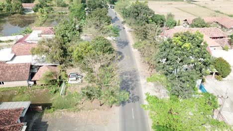 rural road in asian countryside