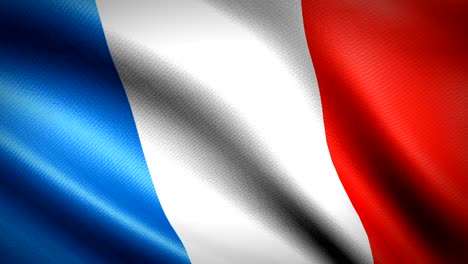 bandera de francia. animación de bucle sin costuras. video de alta definición en 4k