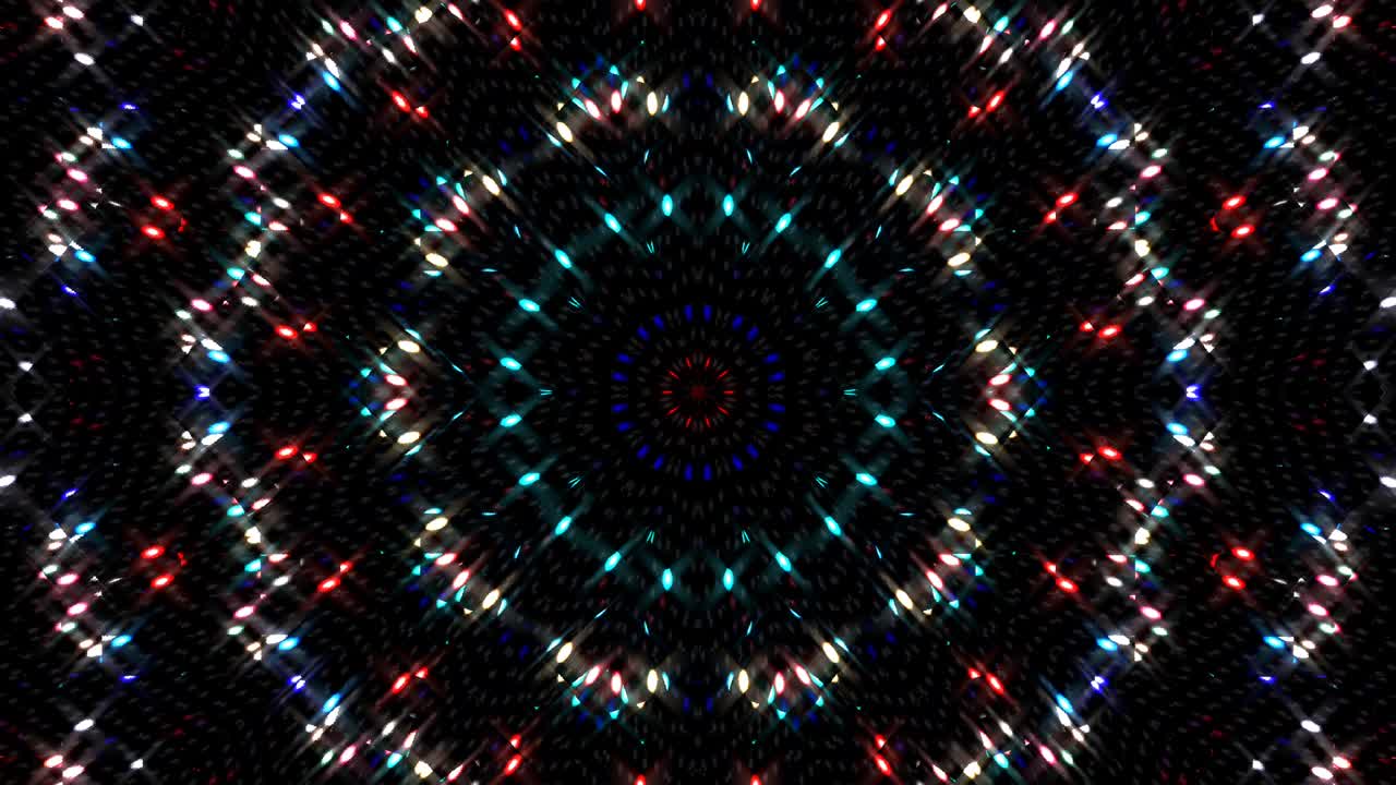 Beautiful abstract kaleidoscope that shines, a radiant light that regulates the subtle movements