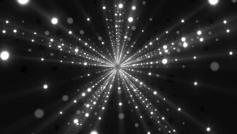 túnel de partículas brillantes abstractas