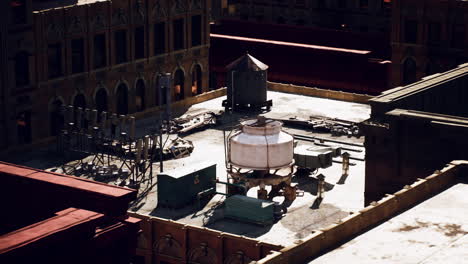 rooftop of a city building