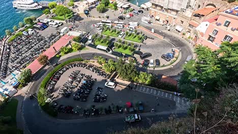 aerial view of sorrento's port and surroundings