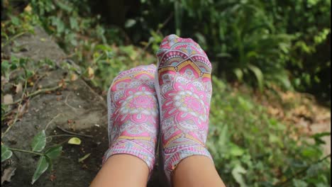 colorful mandala socks