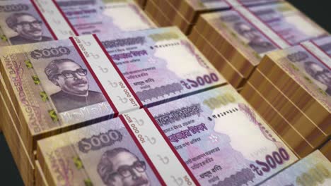 billetes de dinero bangladeshi taka paquete de bucle sin costuras