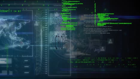 Animación-De-La-Interfaz-Con-El-Mapa-Mundial-Y-Los-Datos-De-Procesamiento-Ecológico