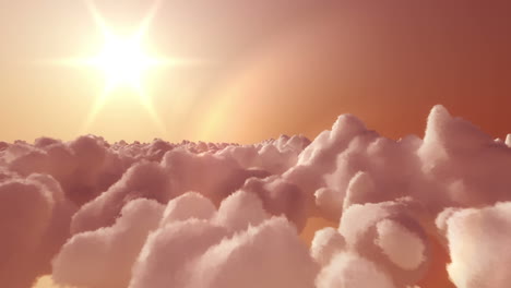 In-this-inspiring-video,-camera-is-flying-high-above-clouds-in-direction-of-rising-sun.-Flying-till-not-so-long-ago-was-just-an-dream-and-this-footage-have-a-bit-of-dreamy-look.-Animation-is-loopable.