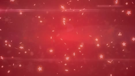 Animation-of-falling-stars-over-background-with-red-filter