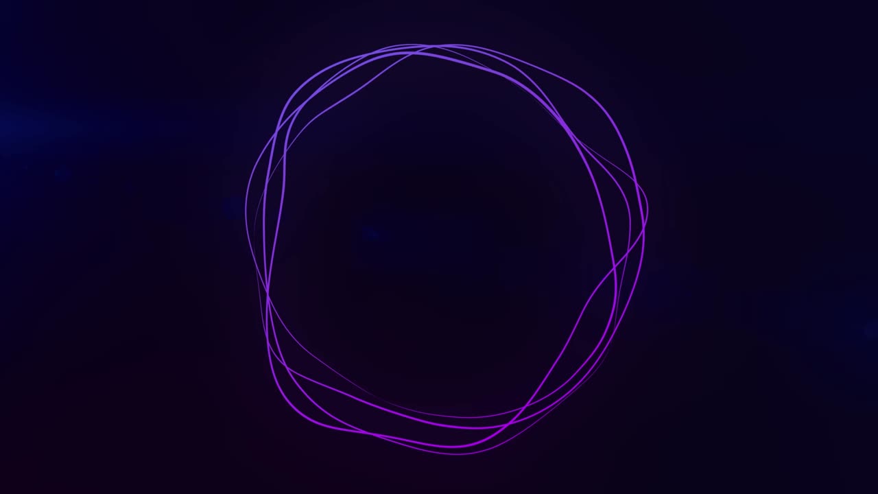 ultra hd 4k abstracto 3d render círculo de neón. violeta, azul círculos de neón abstracto futurista fondo de movimiento de alta tecnología. vídeo animación 3d. 3840x2160