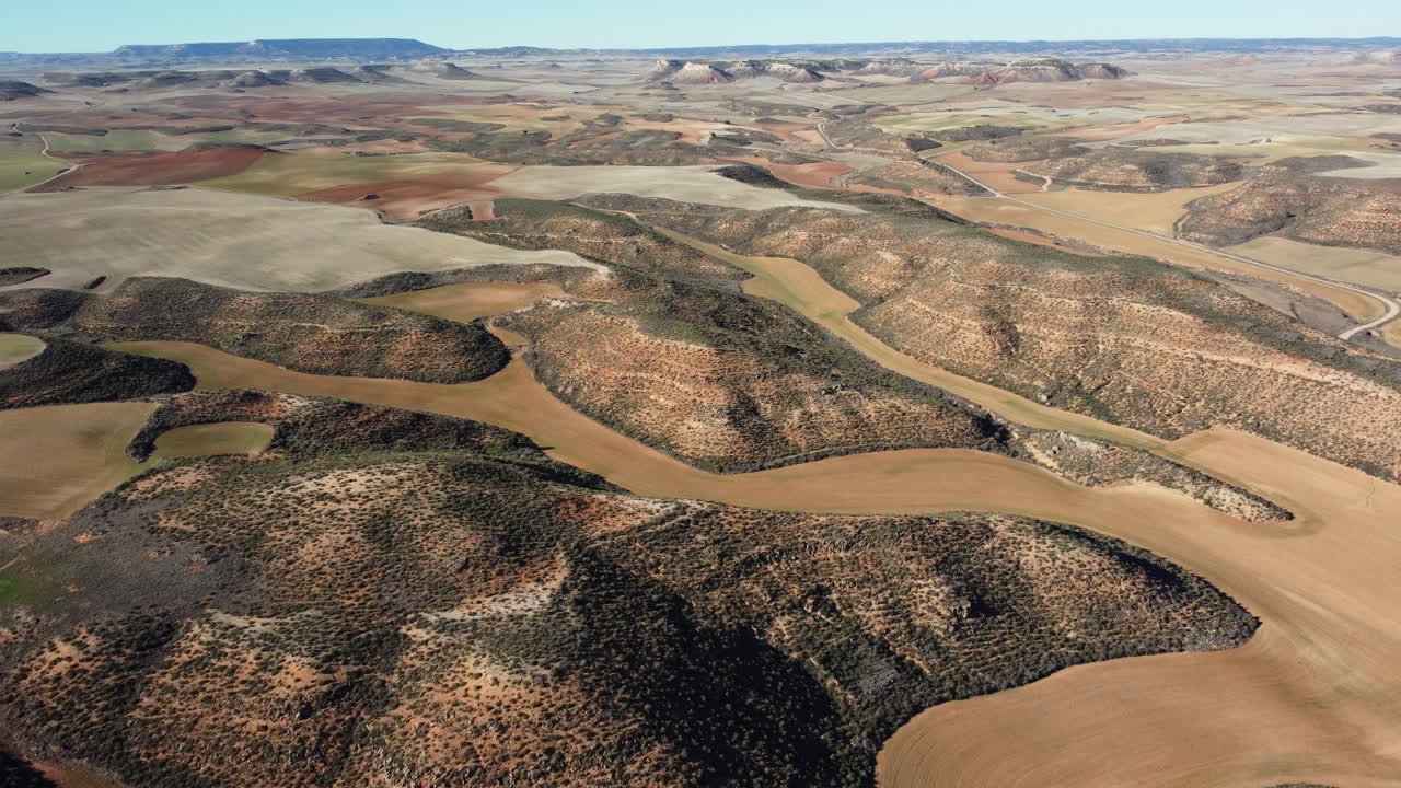 Aerial View of Spanish Rural Landscape
