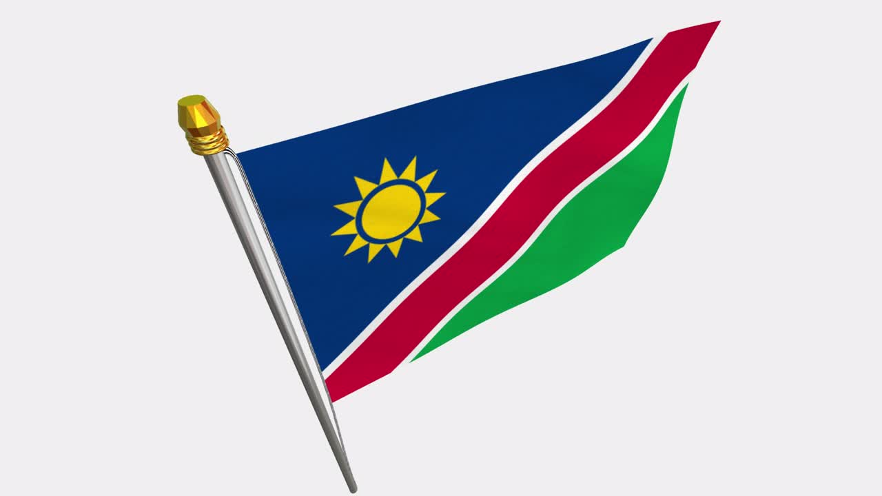 바람에 날아다니는 나미비아 발의 루프 비디오, 4k의 느린 동작 비디오, 알파 채널