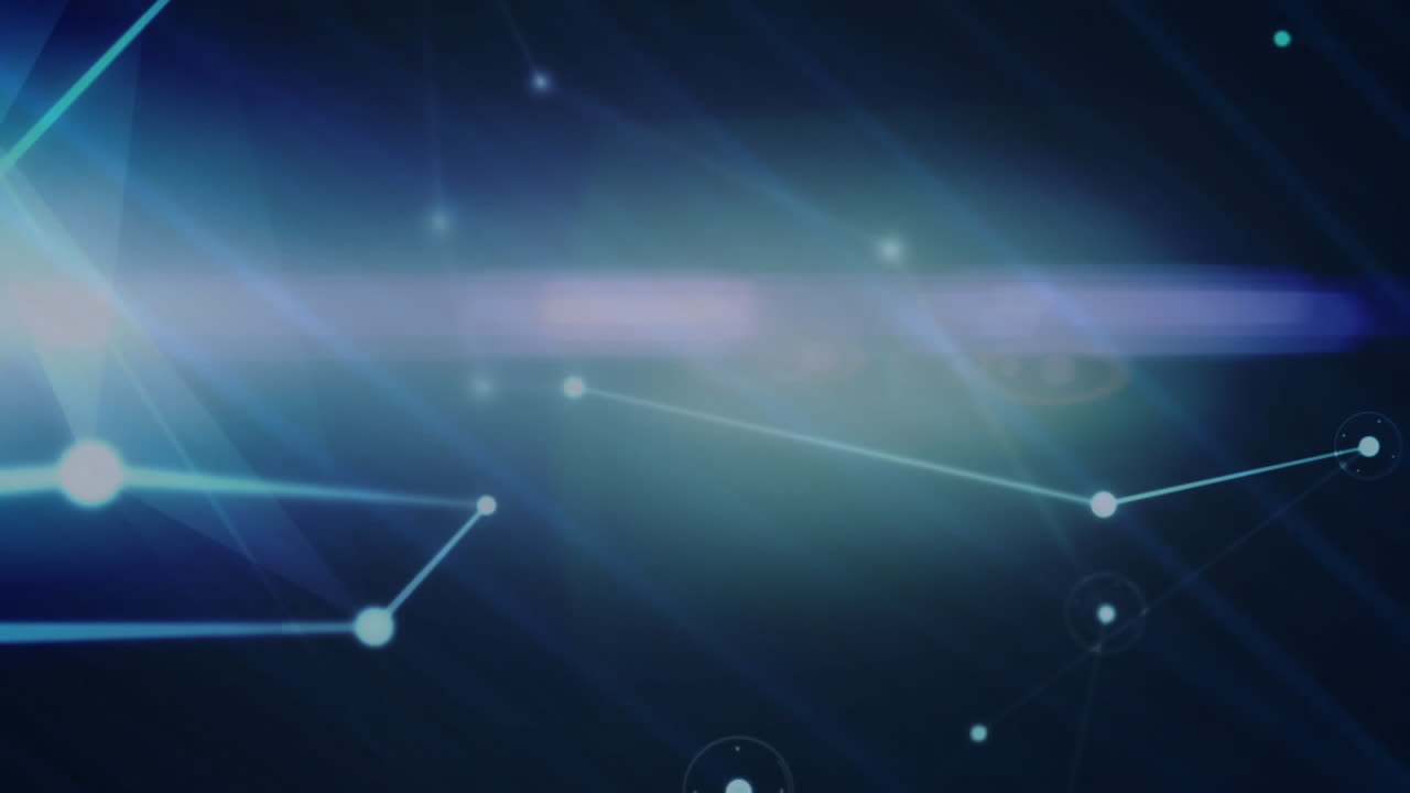 animación de redes de conexiones sobre un fondo negro