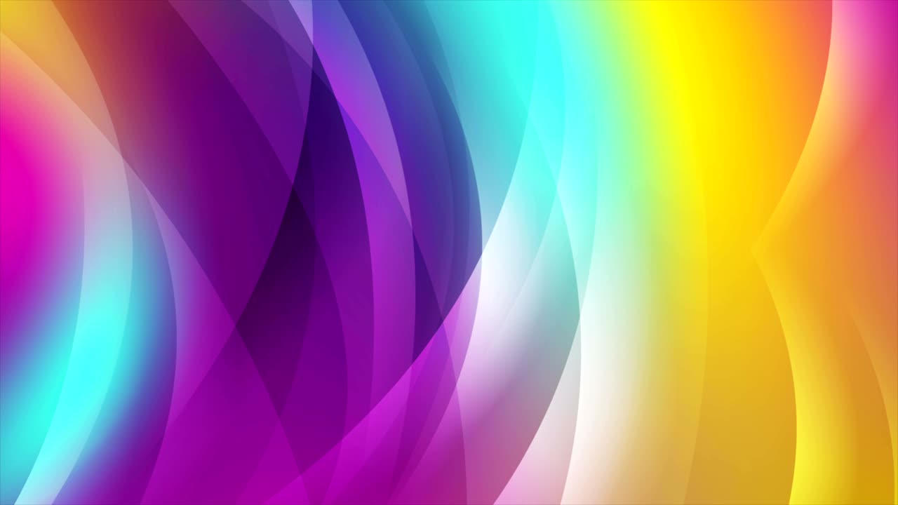 coloridas olas brillantes animación de video abstracta