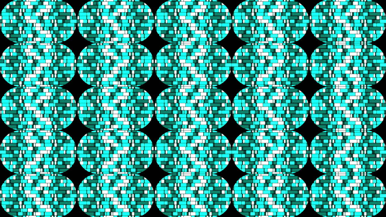 animación de fondo abstracto con círculos y rectángulos en tonos de verde