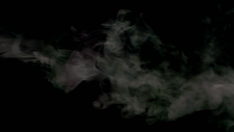 smoke steam on black background