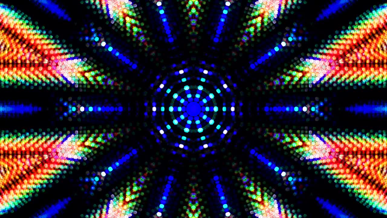 líneas brillantes que establecen el movimiento de la onda, coloridas, sobre un fondo negro