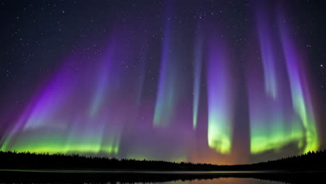 stunning aurora borealis reflections over a lake