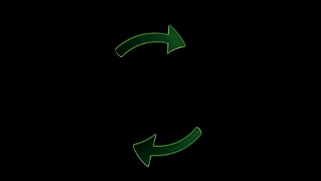 rotating green transparent arrow. (loop ready)