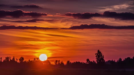 dramatic sky of a colorful morning sunrise