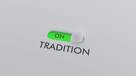 encendido el interruptor de la tradición