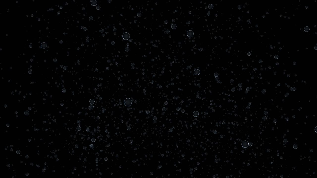 4K 3D-рендеринг: пузырьки воздуха в воде поднимаются на поверхность, на фоне пузырьки плавают под прозрачной водой