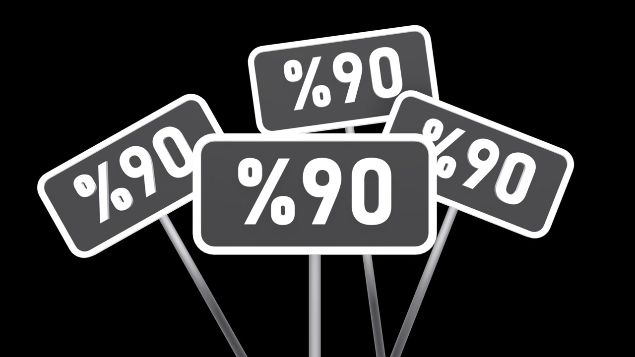 90% Off Sale Signs