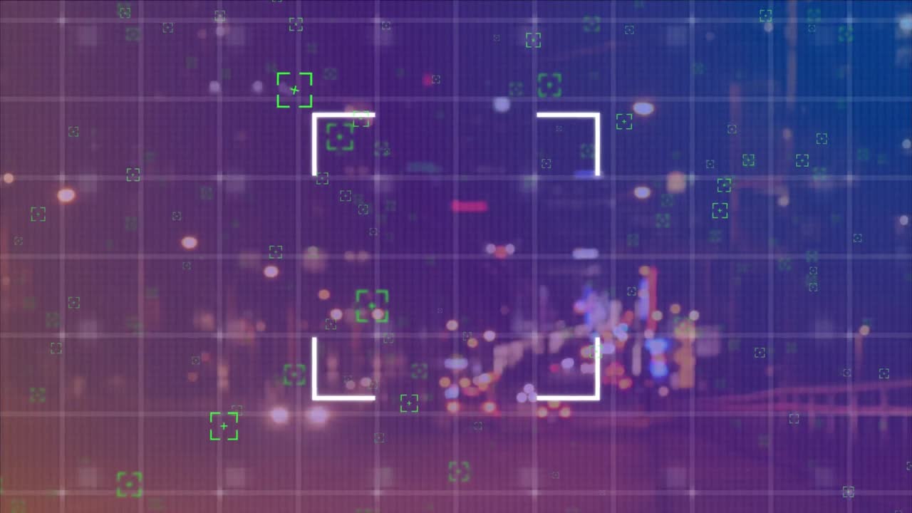 고속도로 위의 통계와 그래프의 애니메이션