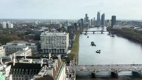 river thames city view from london eye