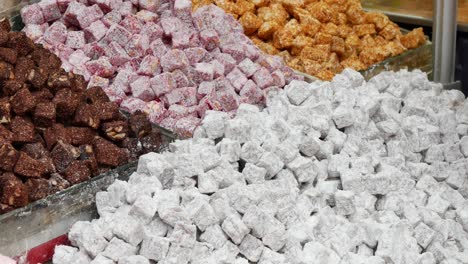 assorted turkish delight at a market stall