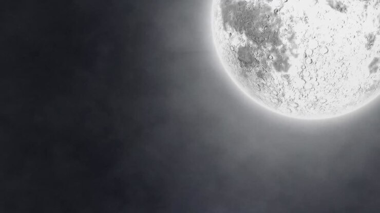 Lua e nuvens de fumaça