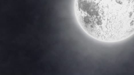 달과 연기 구름