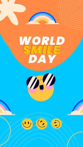 motion graphic of hand drawn flat world smile day instagram posts collection