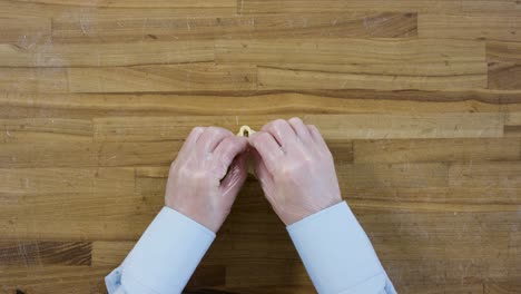 folding dough for dumplings