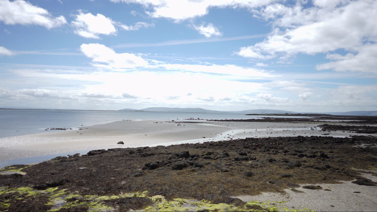 Timelapse of Clouds Moving Over Galway Beach and North Pacific Ocean, Ireland