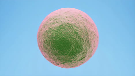 abstract textured sphere on blue background