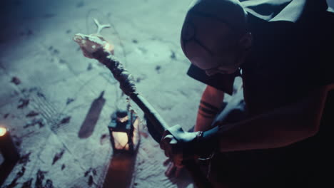a dark ritual in the night