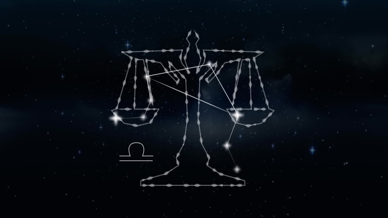 배경 에 있는 연기 구름 에 있는 무게자리 별자리 의 애니메이션