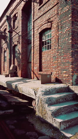 old industrial building with boxes