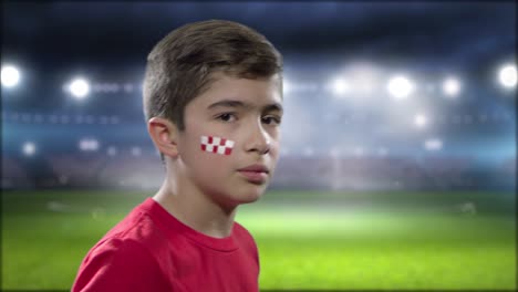 boy celebrating croatia goal