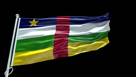 4k highly detailed flag of central african republic - central african republic flag high detail - national flag central african republic wave pattern loopable elements