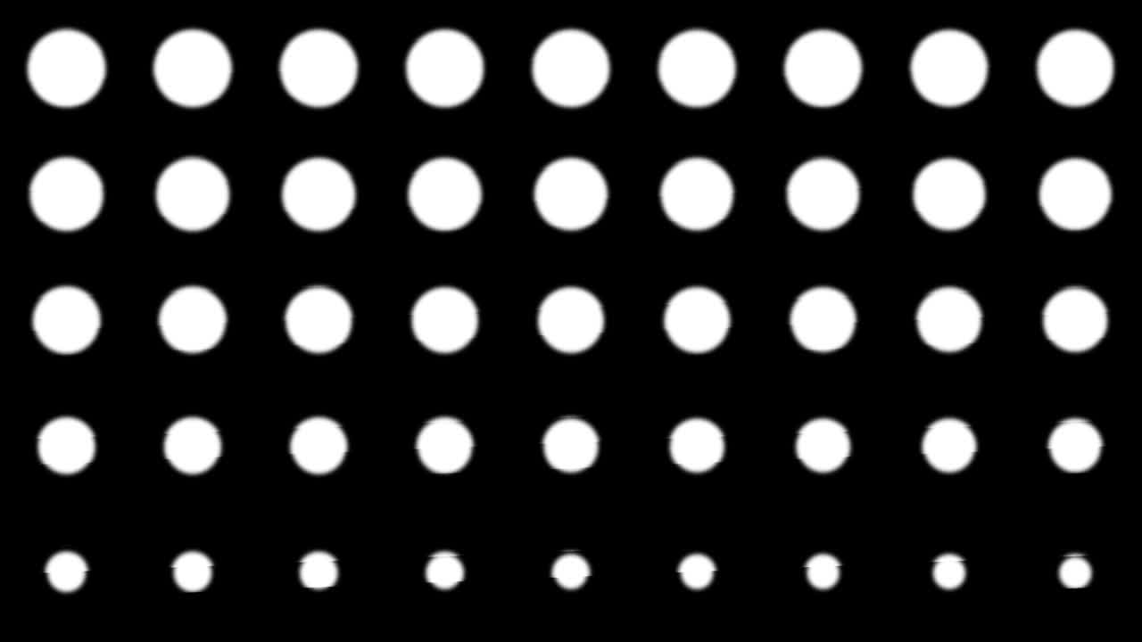 composición dinámica en blanco y negro con escala de puntos borrosos. animación de patrones retro y vintage