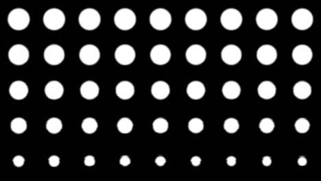 dynamic black and white composition with blurred dots scaling. retro and vintage pattern animation