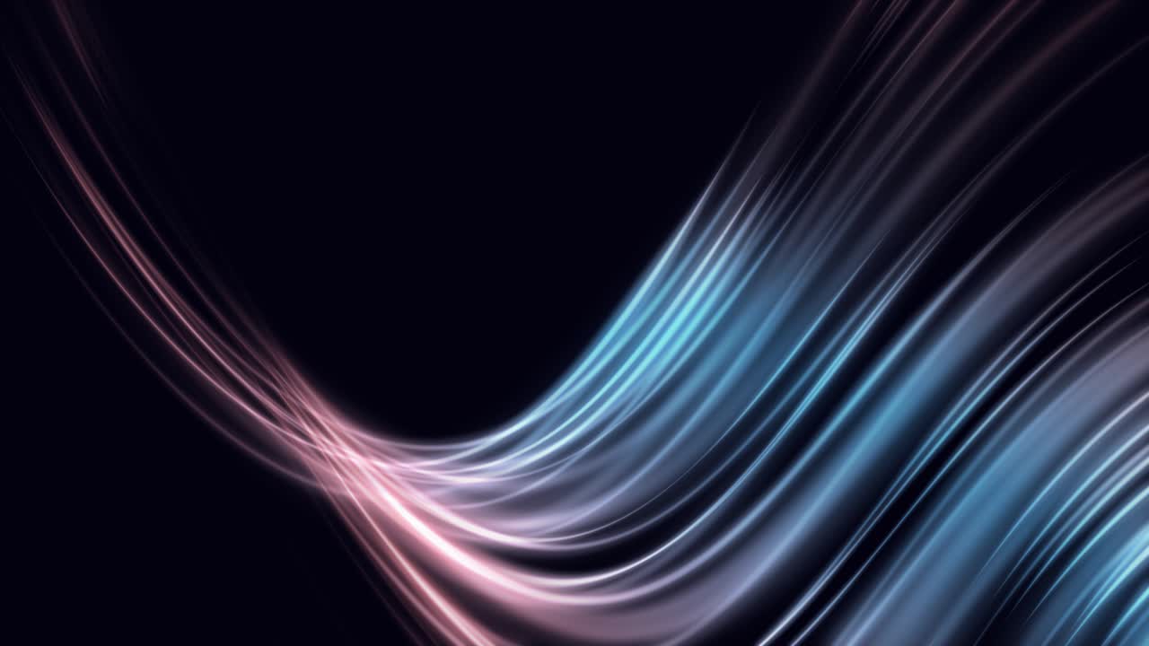 어두운 배경 위에 흐르는 추상적인 파동.