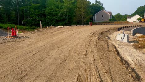 dirt road in new development under construction