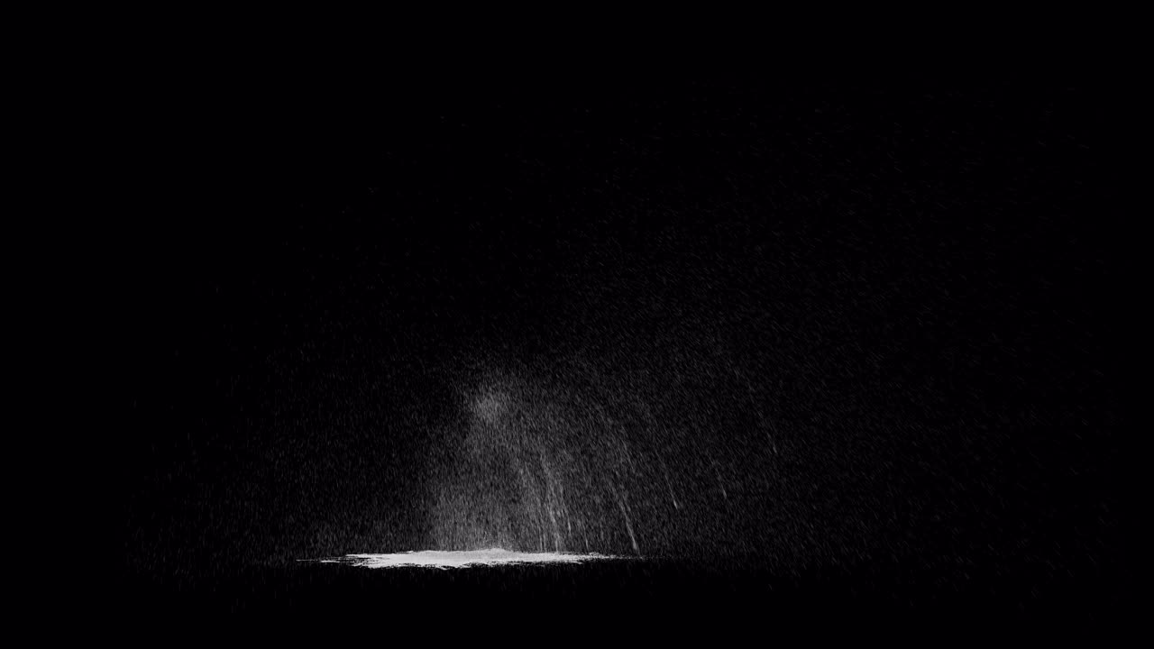 Object falling into the water with splashes on black background, alpha ...