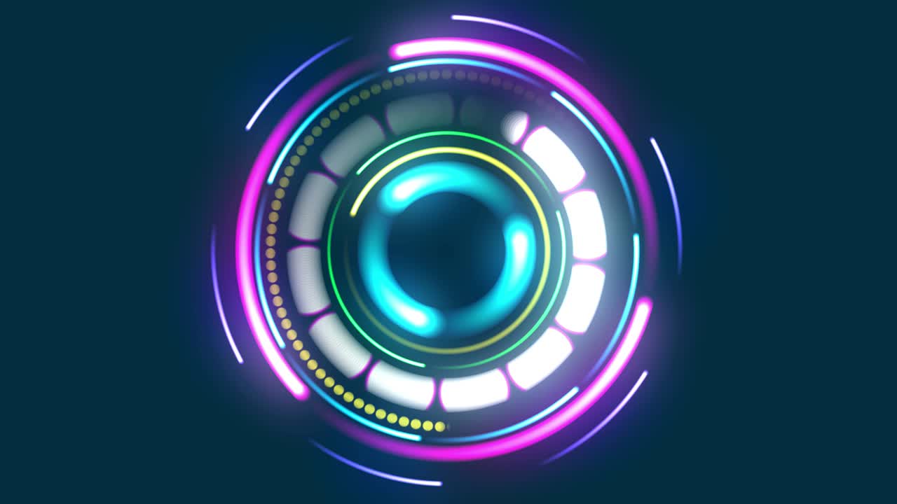 el patrón de halo circular abstracto de 4k, el telón de fondo de la discoteca.