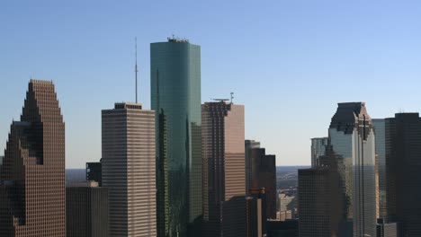 4k aerial of downtown houston, texas